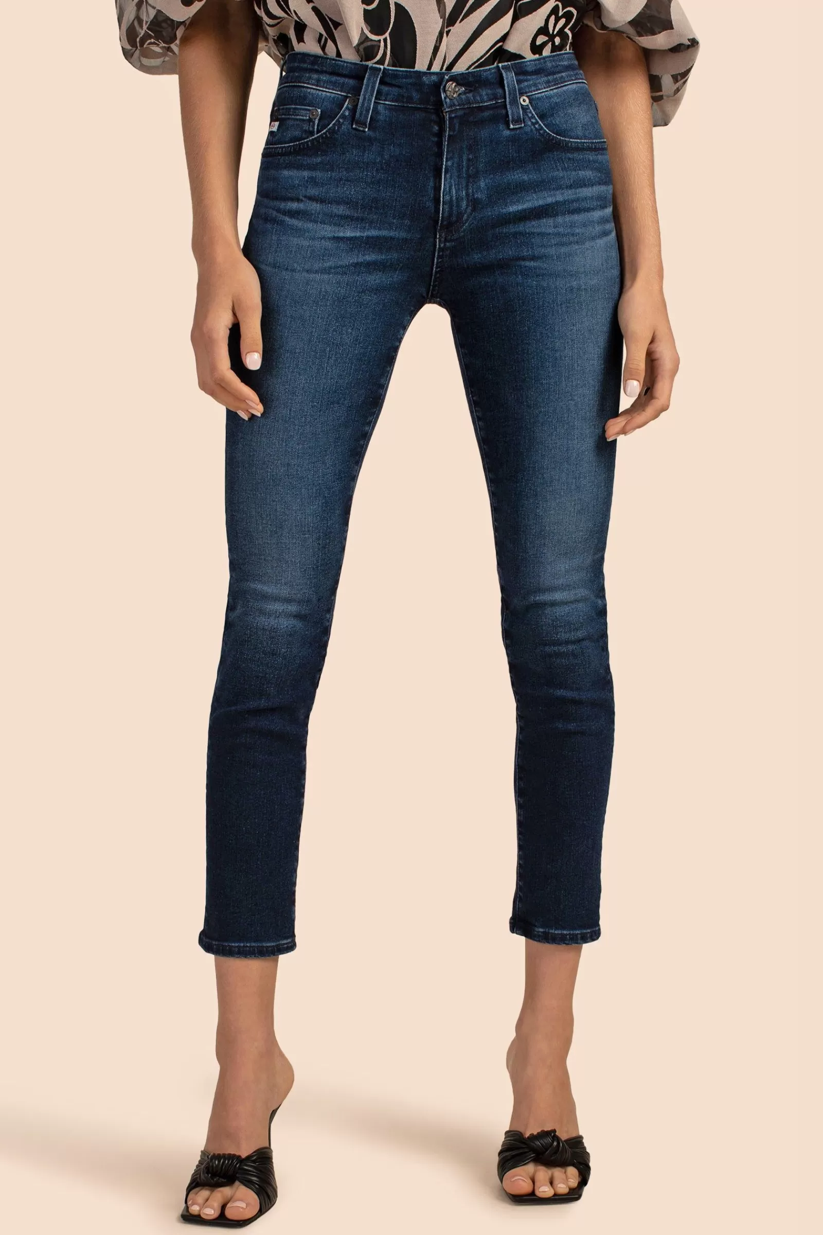 Women Trina Turk Ag Dark Wash Prima Ankle Slim Straight Jean