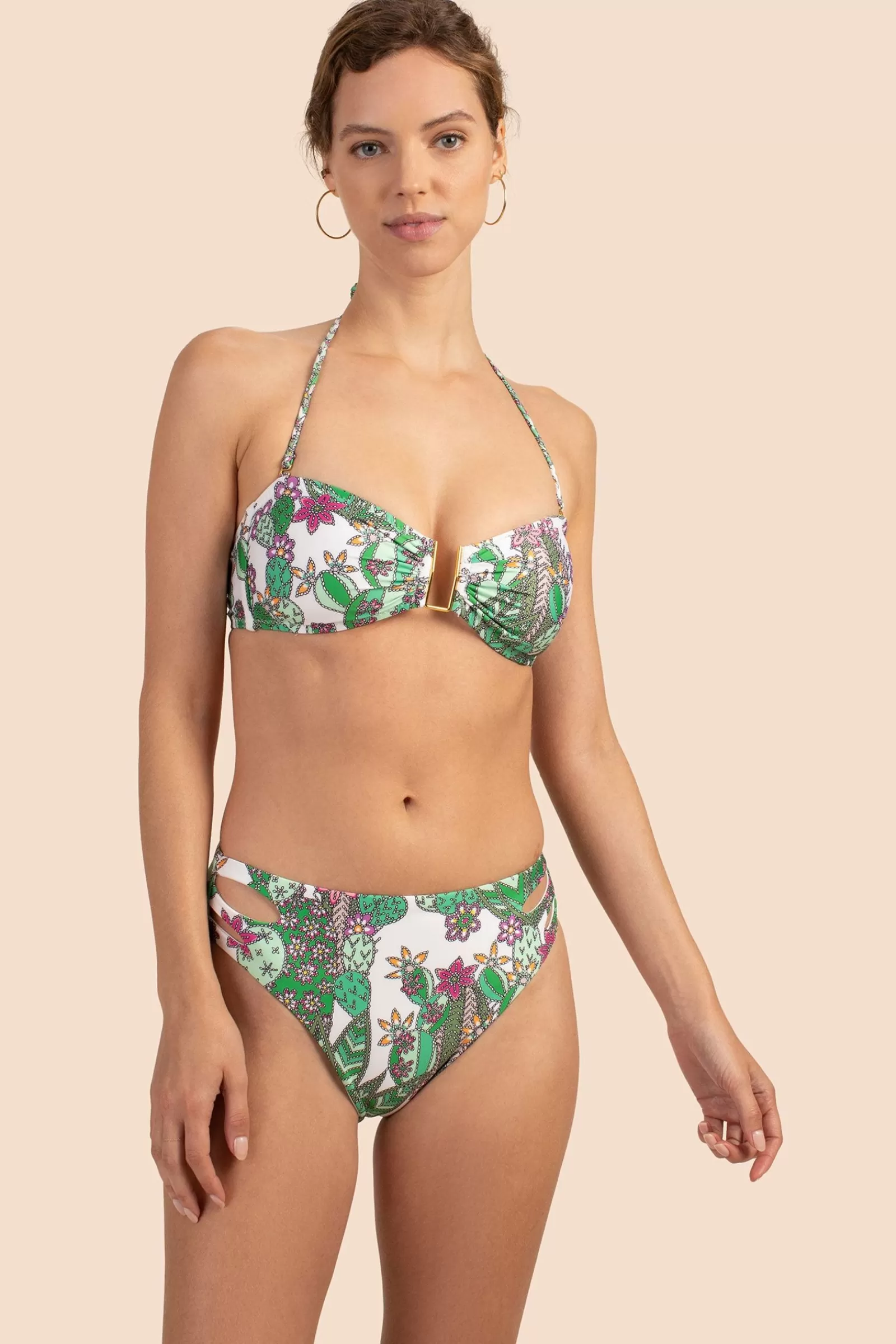Women Trina Turk Cacti Molded Bandeau Top
