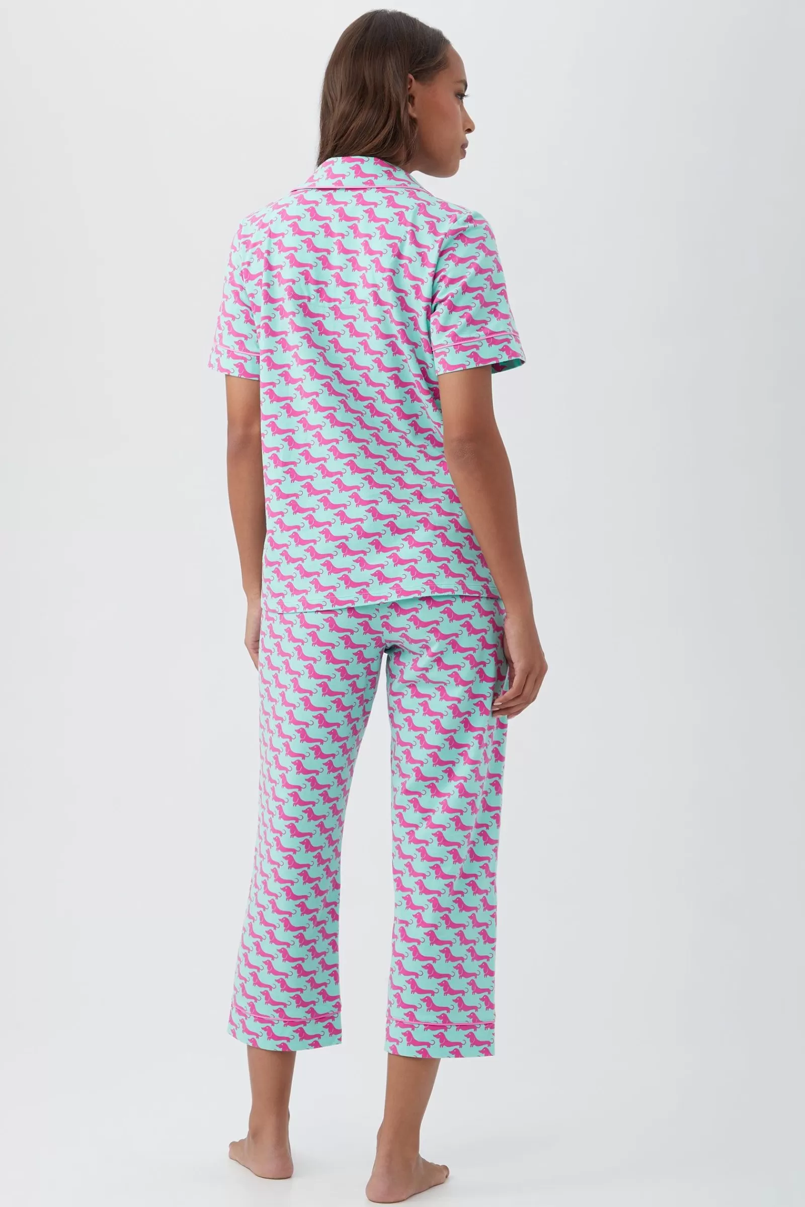 Women Trina Turk Dog Walk Cropped Pj Set