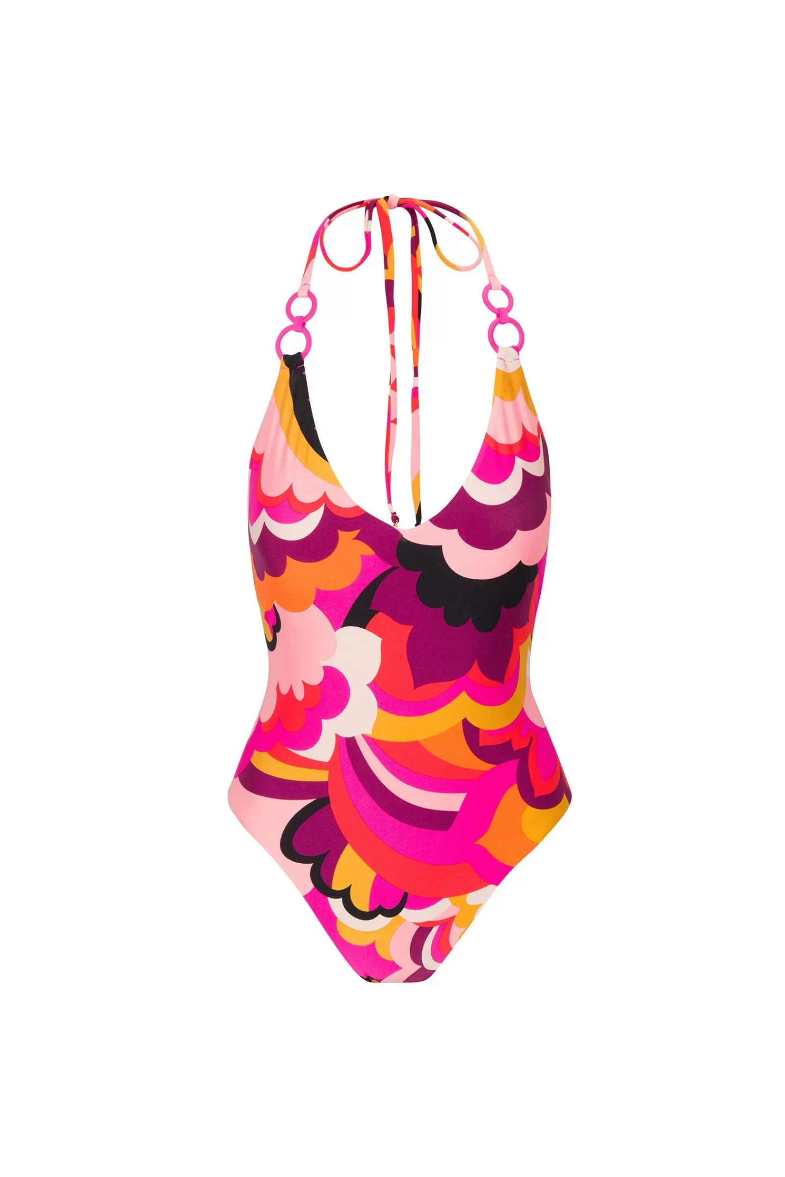 Women Trina Turk Fan Faire Twist Back Maillot
