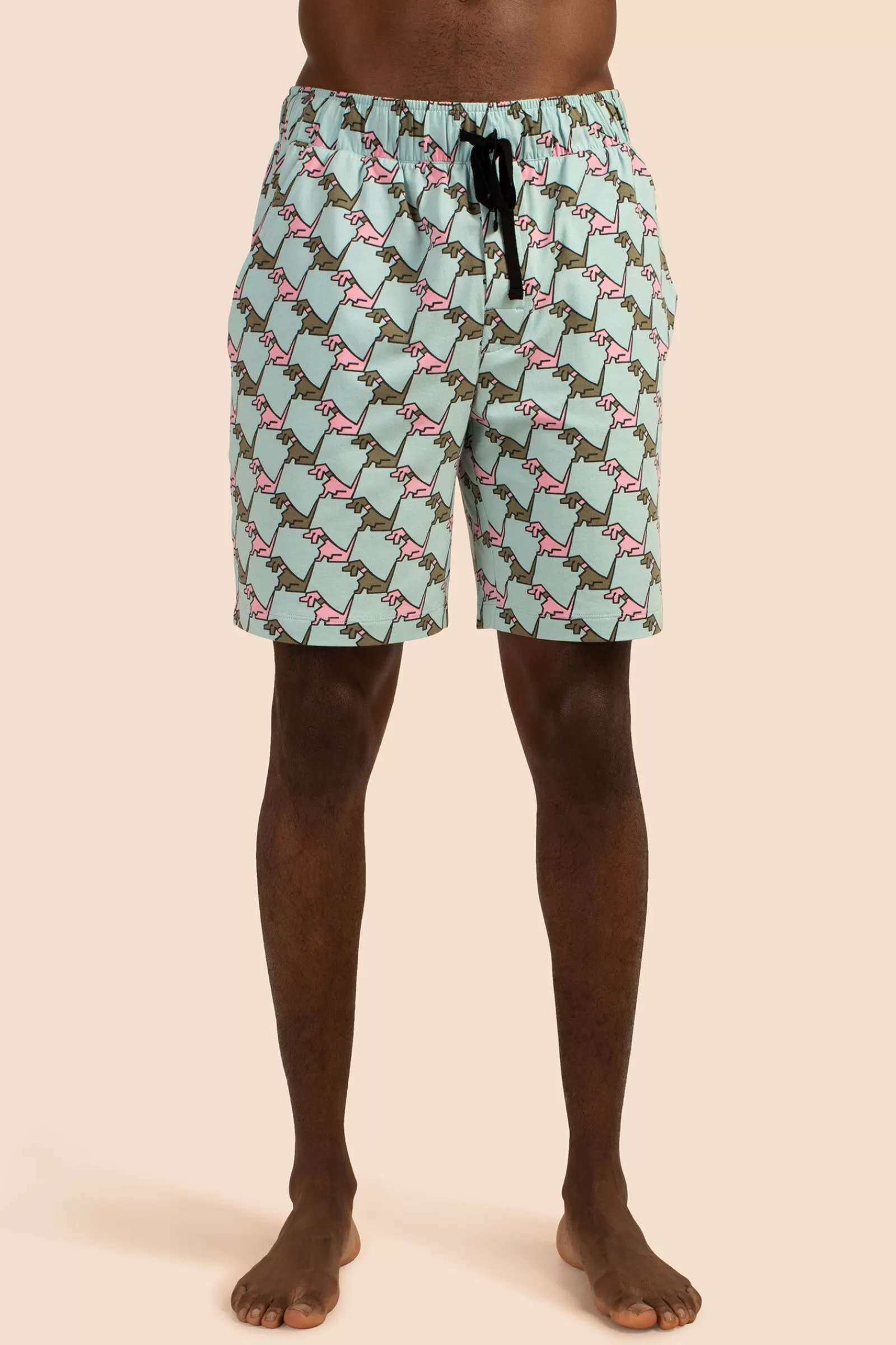 Men Trina Turk Hounds Men'S Short Sleeve Henley Boxer Short Jersey Pj Set