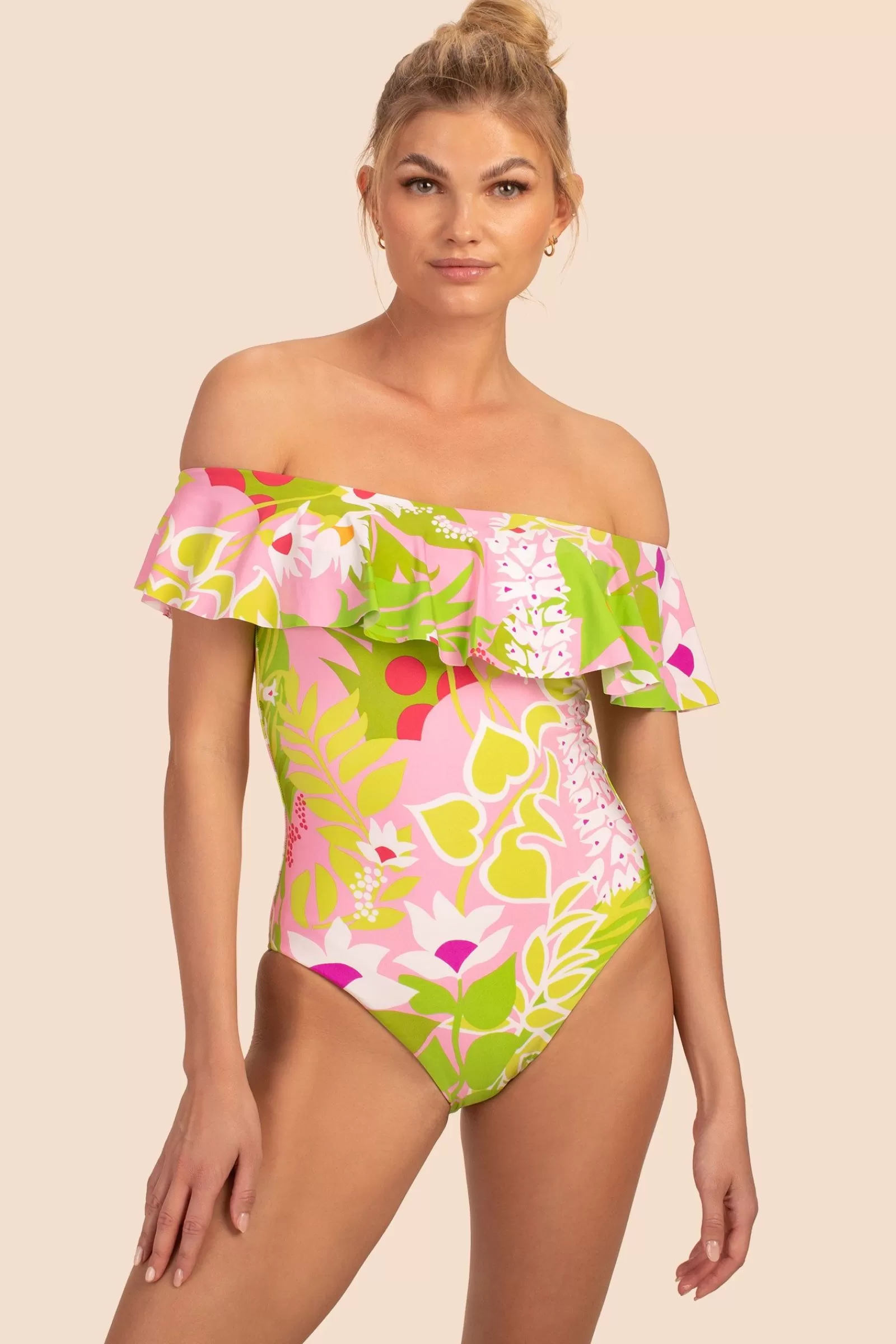 Women Trina Turk La Palma Off The Shoulder One Piece