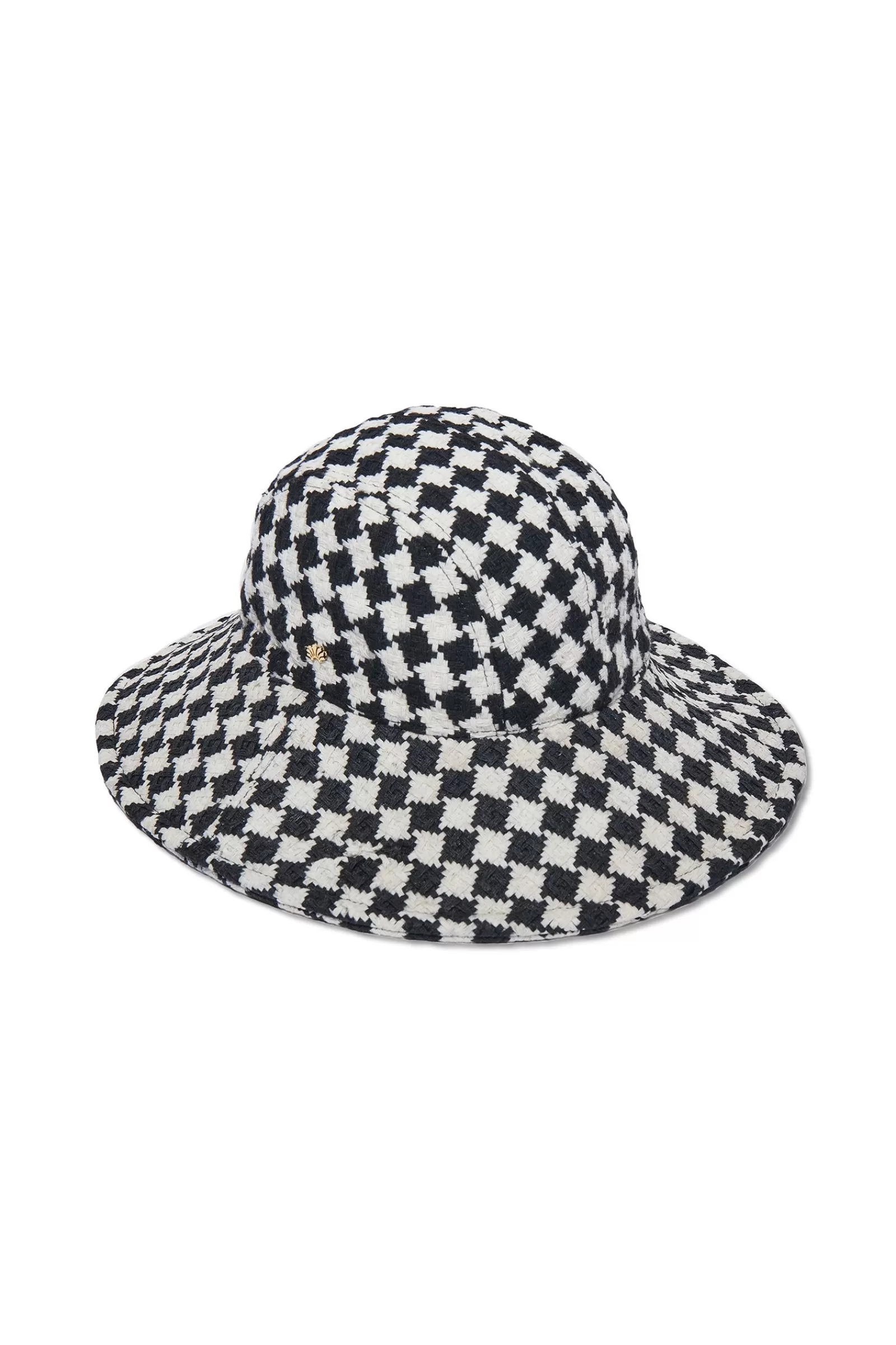 Trina Turk Lele Sadoughi Checkered Sun Bucket Hat