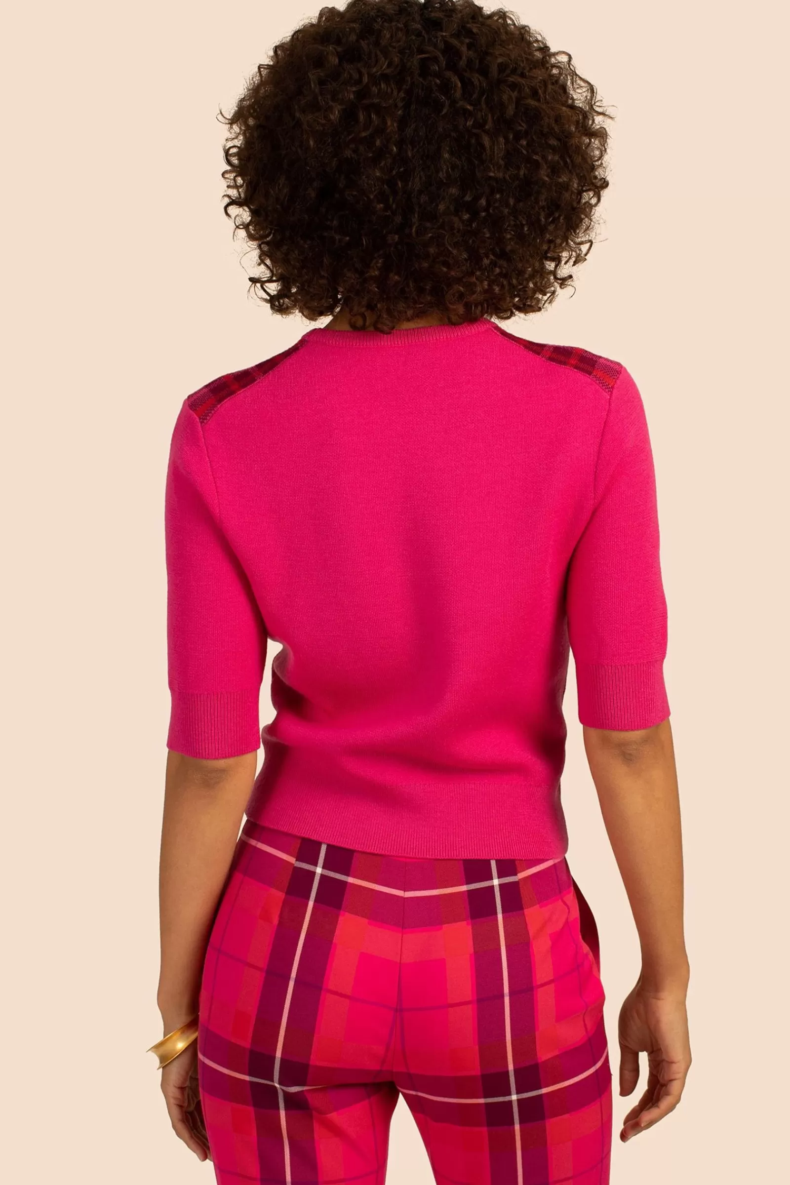 Women Trina Turk Mackenzie Plaid Crewneck