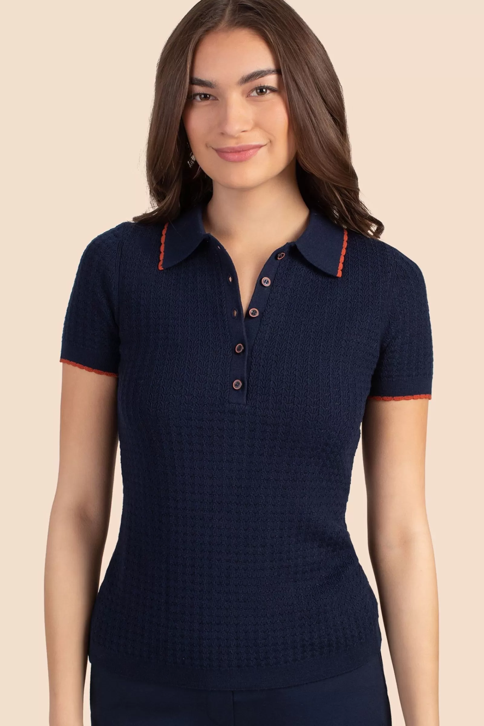 Women Trina Turk Milan Short Sleeve Polo