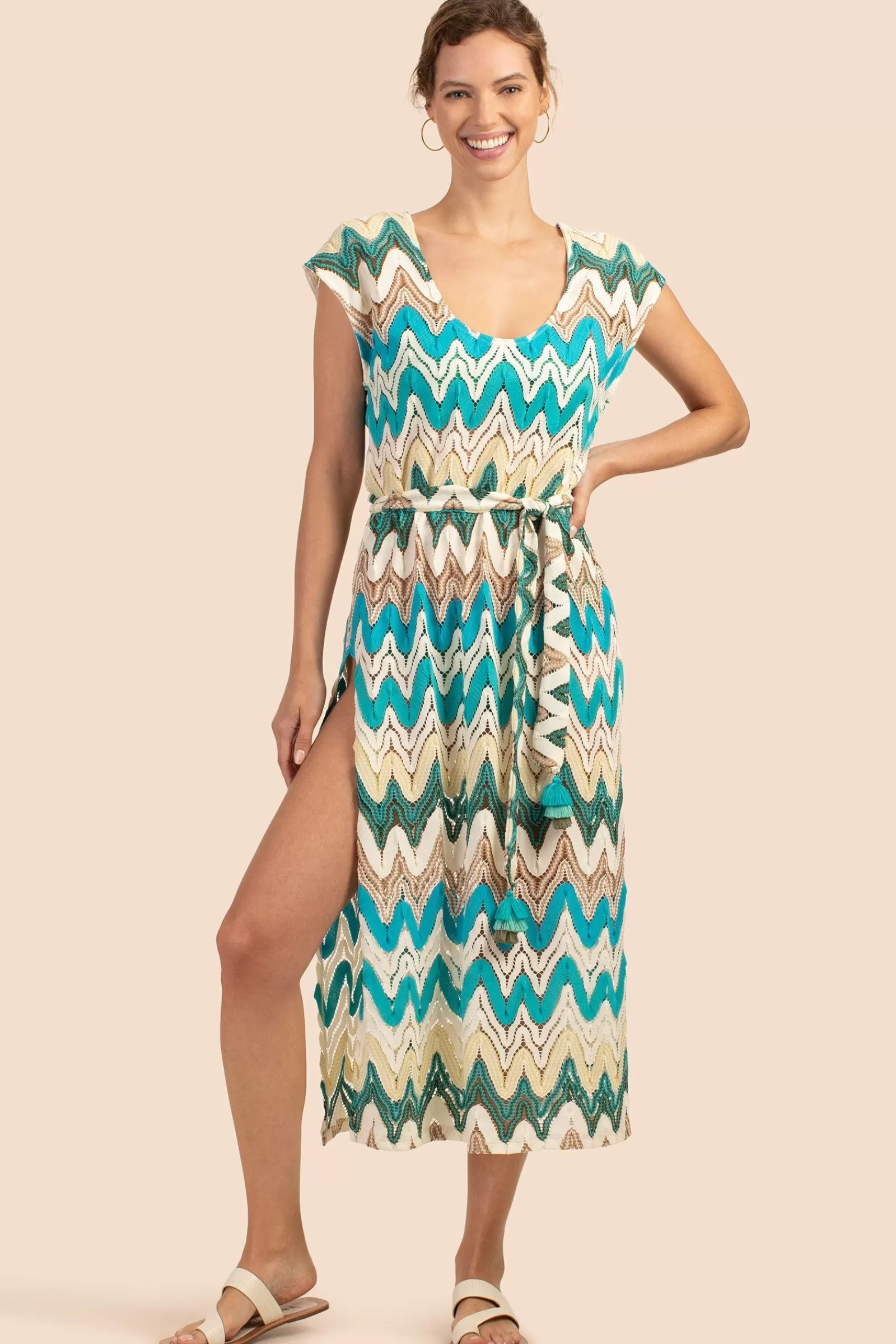 Women Trina Turk Palisades Crochet Column Dress