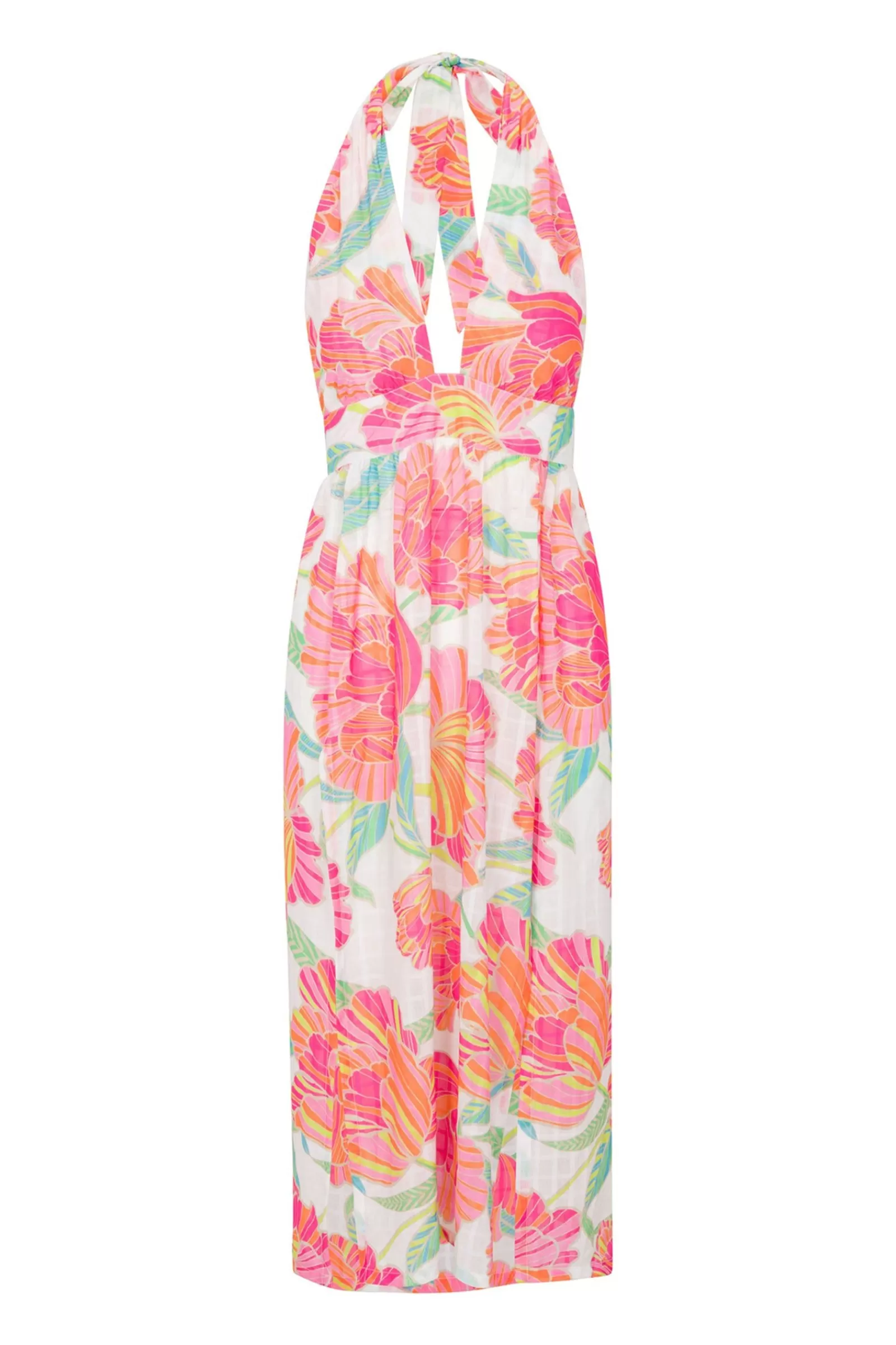 Women Trina Turk Poppy High Neck Midi Dress