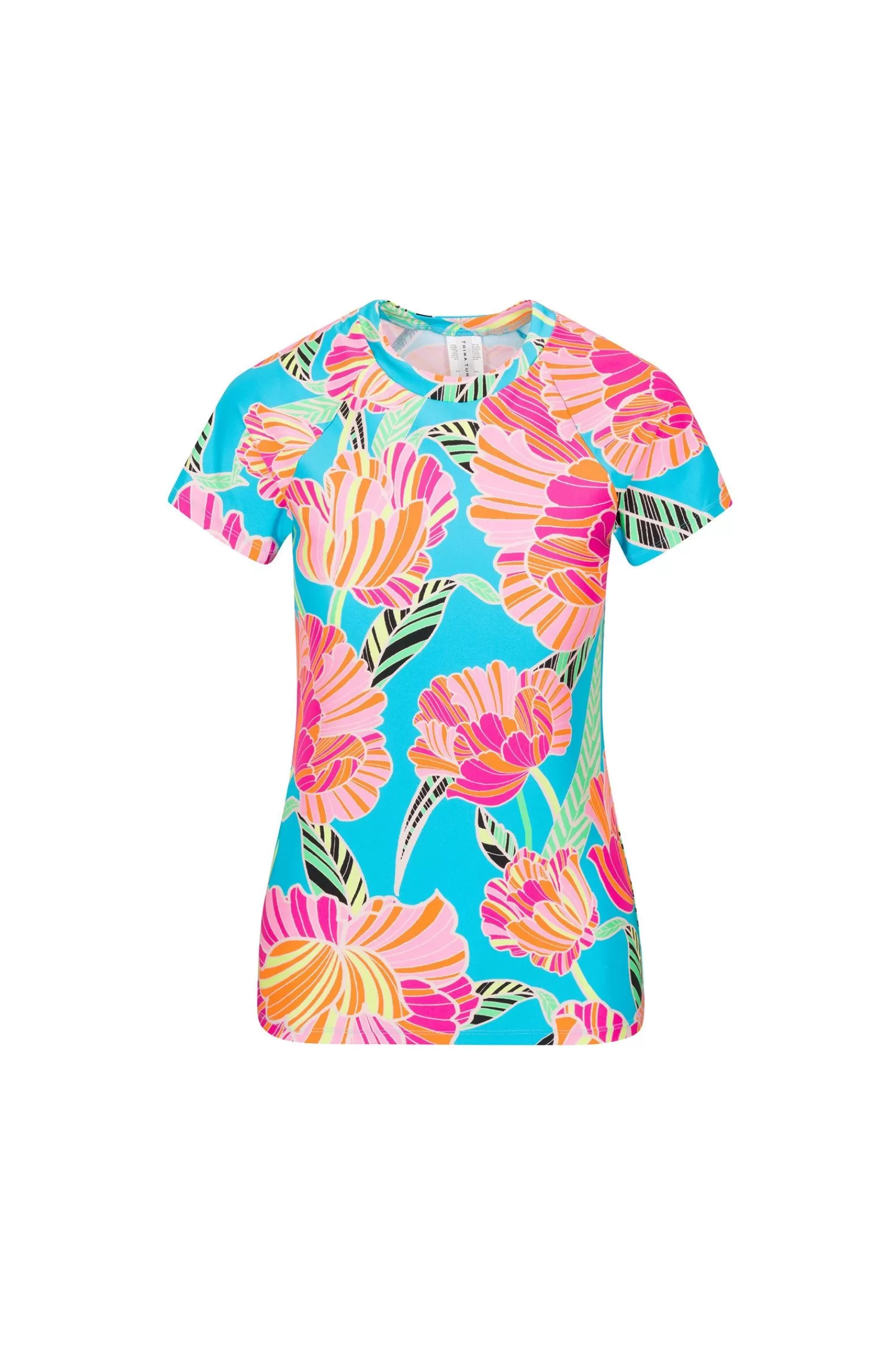 Women Trina Turk Poppy Short Sleeve Swim Tee
