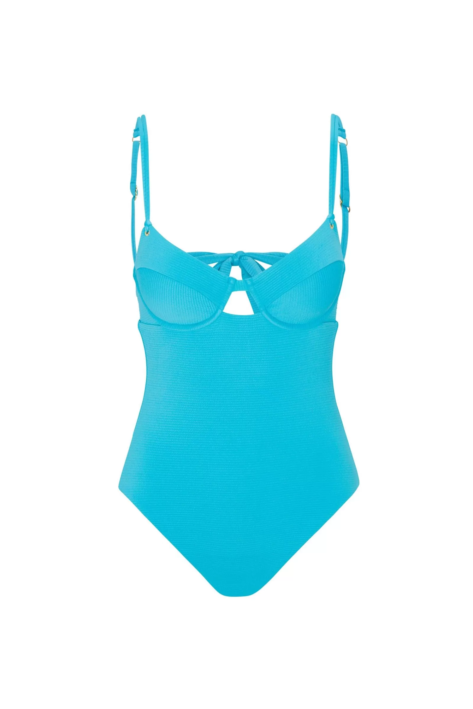 Women Trina Turk Ripple Rib Underwire Eyelet One Piece