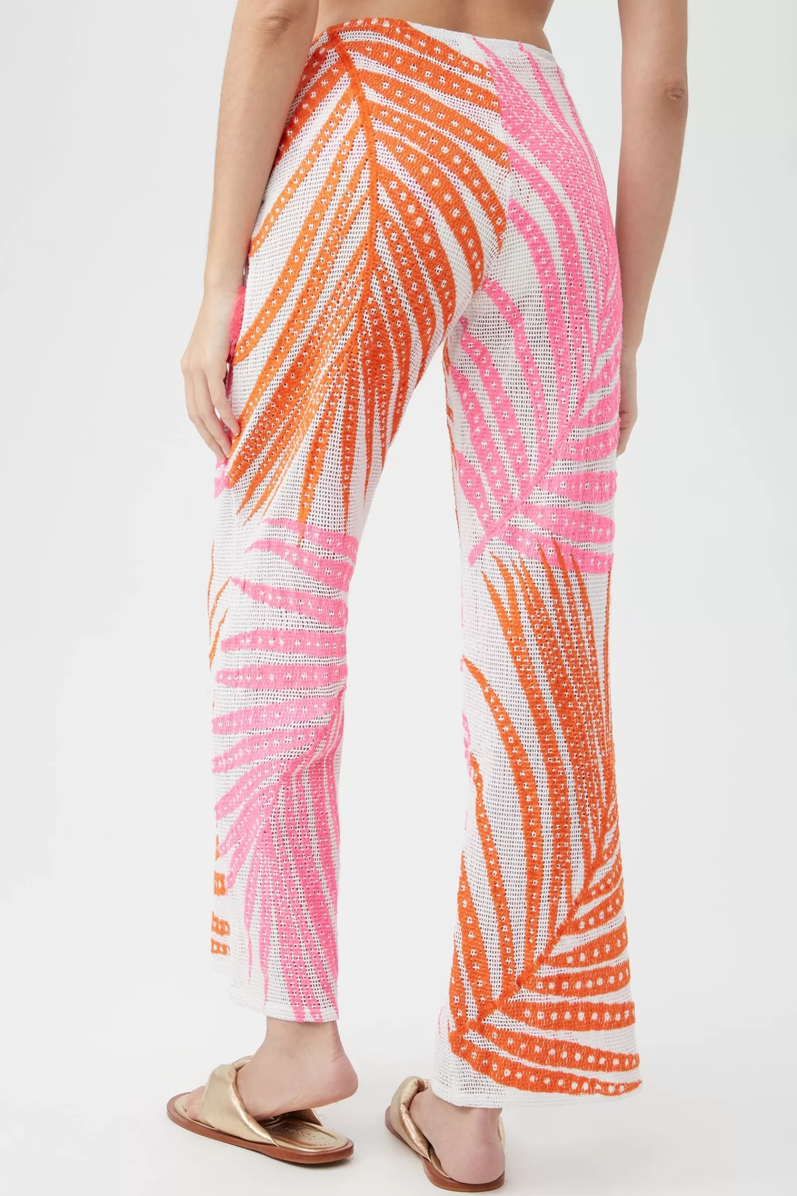 Women Trina Turk Sheer Tropics Lace Up Pant