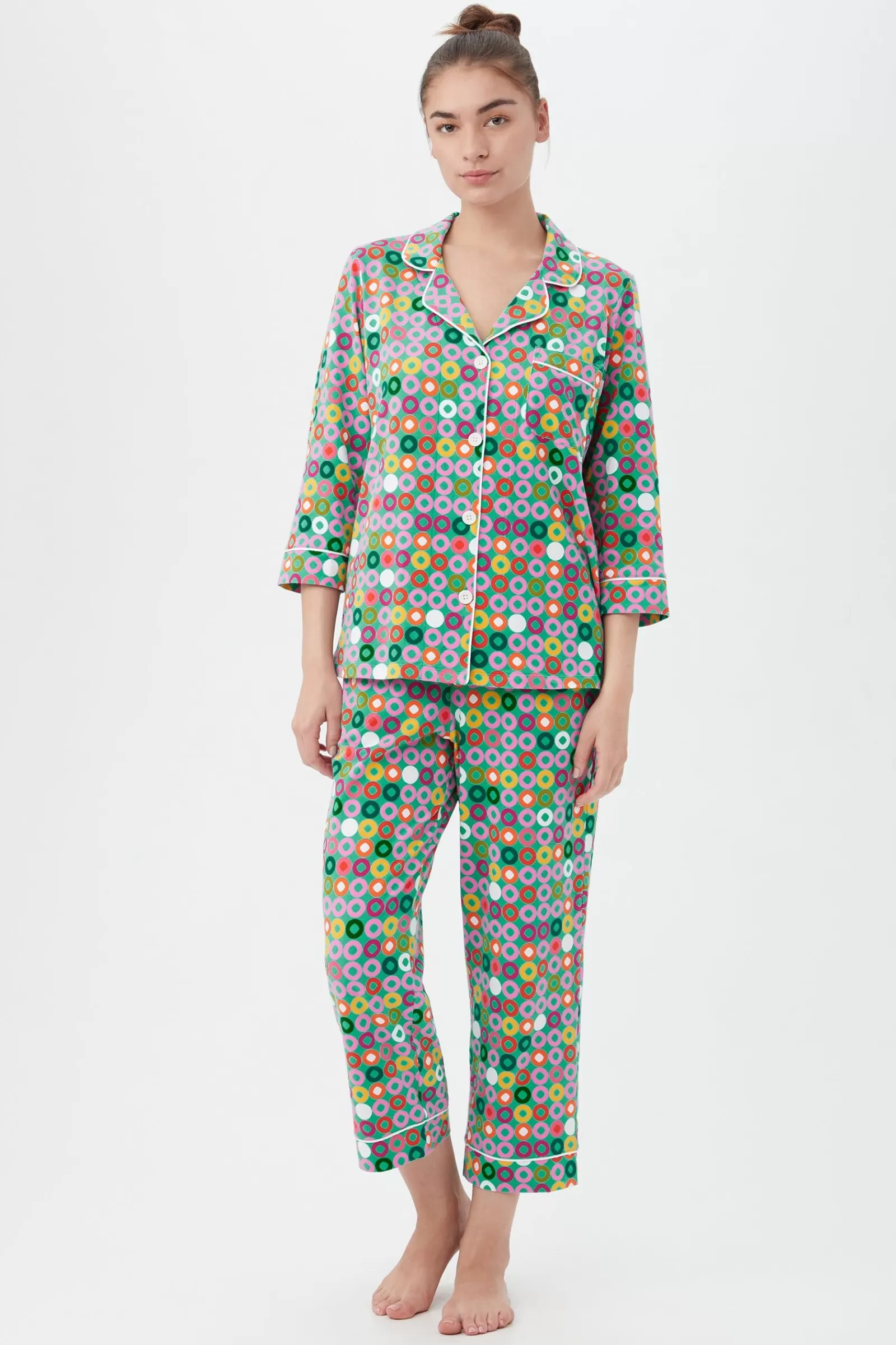 Women Trina Turk Stacked Rings Cropped Pj Set