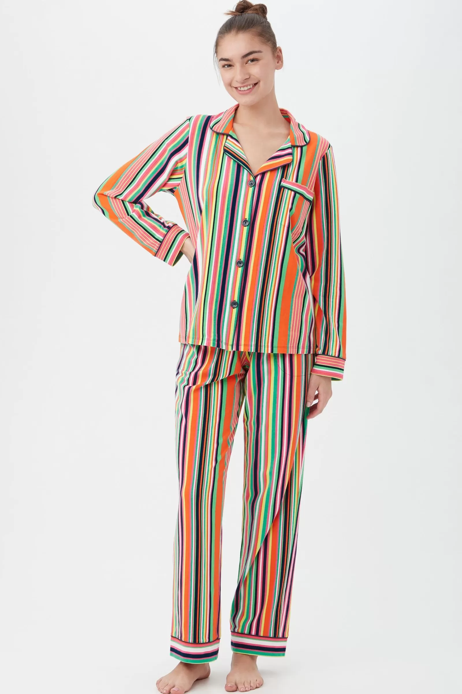 Women Trina Turk Stripe Classic Pj Set