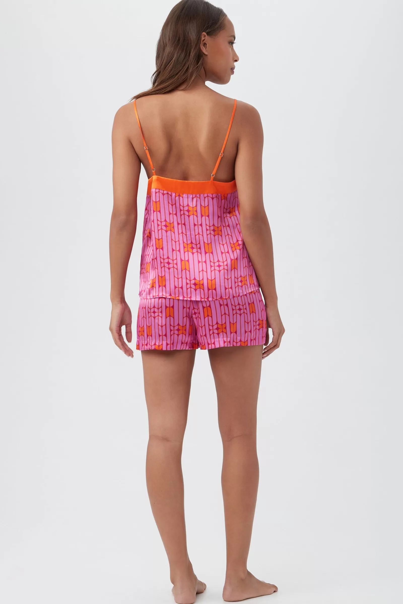 Women Trina Turk Wallpaper Geo Women'S Cami Tank Shorty Silk Pj Set