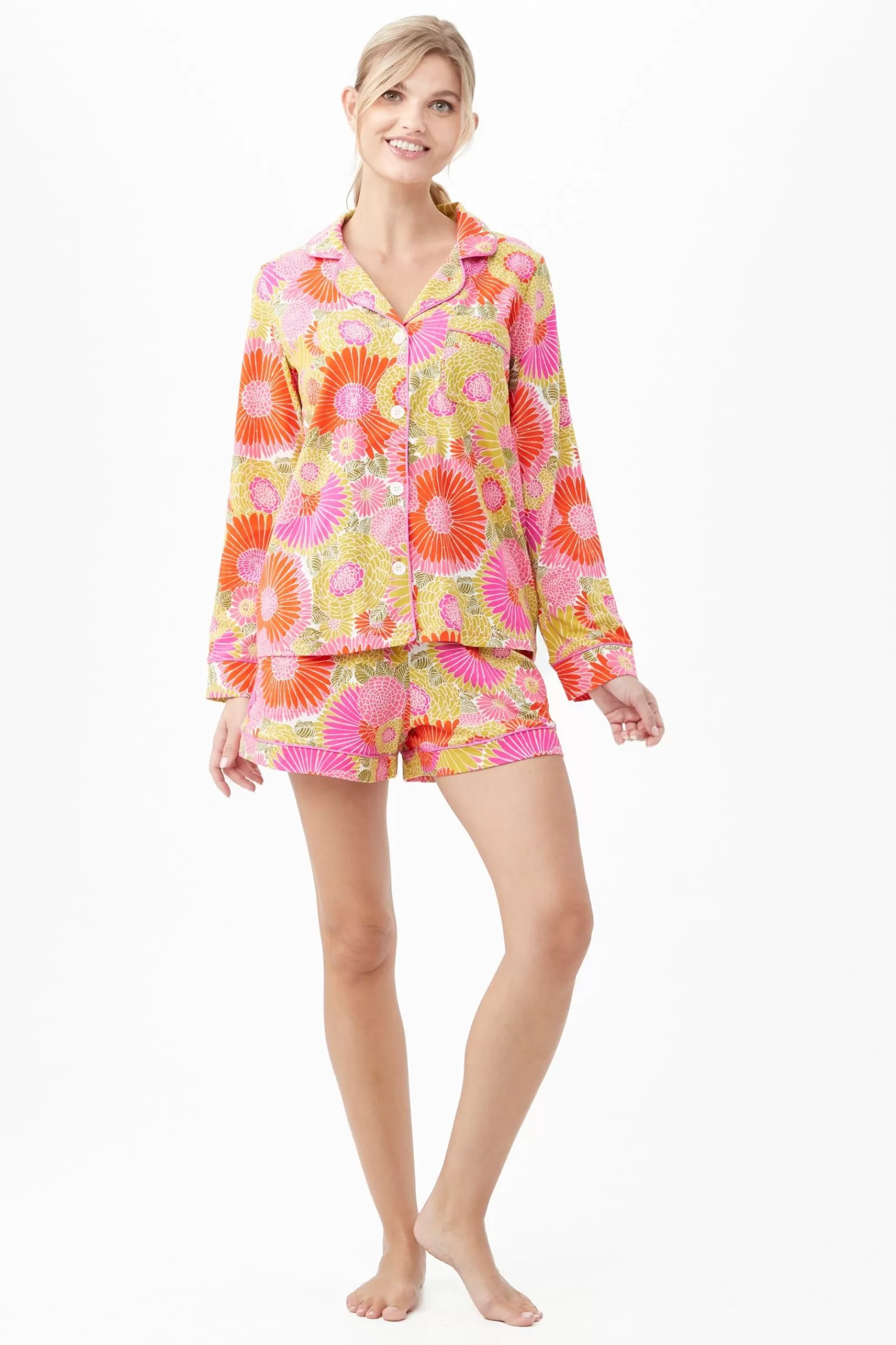 Women Trina Turk Warm Sand Botanical Shorty Pj